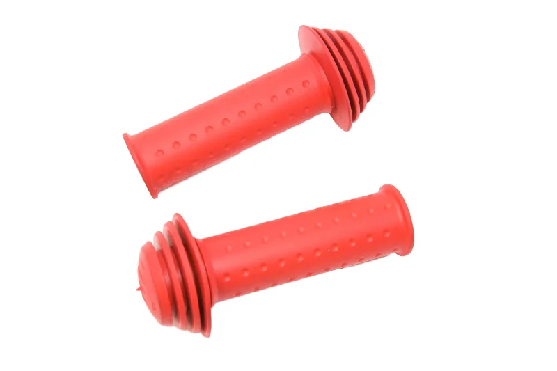 matte finish foam bicycle grips-Pair Red Handlebar Grips For Children’s Cycle Junior Bike 112mm Long Safety End