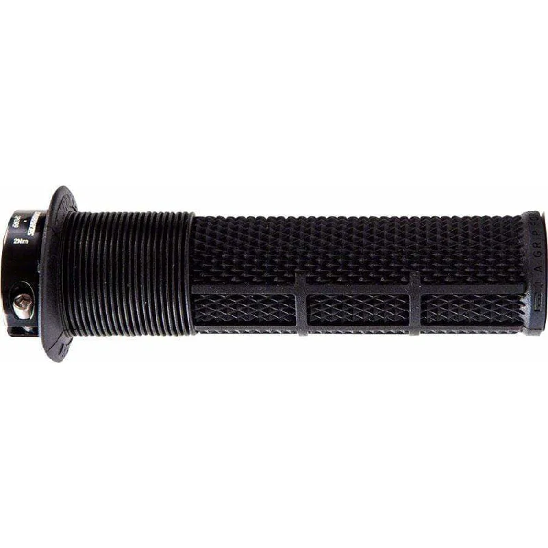 ergonomic mountain bike grips-DeathGrip Flanged Grips - Thick Lock-On Black