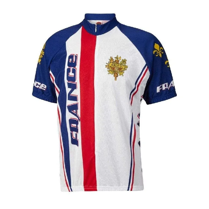 cycling clothing with loud colors-Men's France Road Bike Jersey