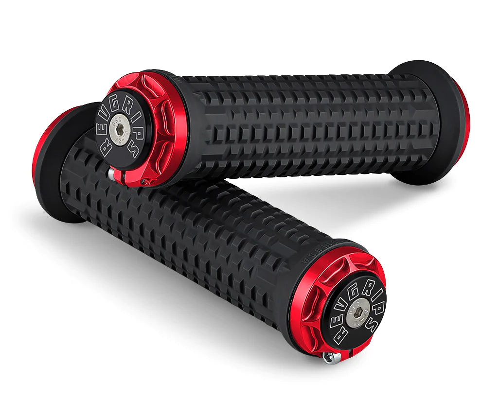 touring gel bicycle grips-RevGrips Pro Series Standard - Medium - Black-Red