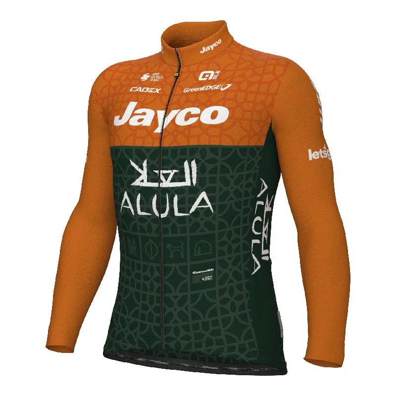 cycling clothing with subtle logos-Maglia maniche lunghe Ale Team Jayco Alula TDF 2024