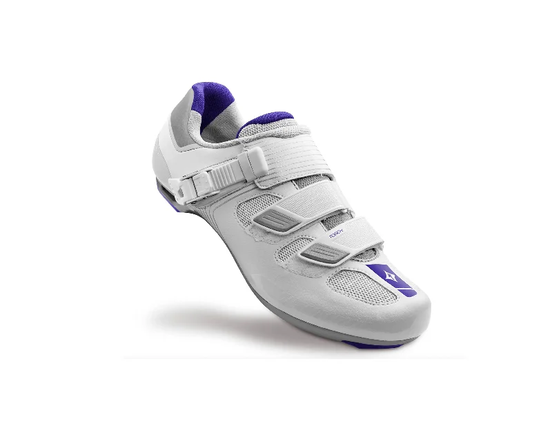 cycling clothing for dirt trails-Specialized Torch Road Shoe Wmn - Wht/Indigo Refl 36