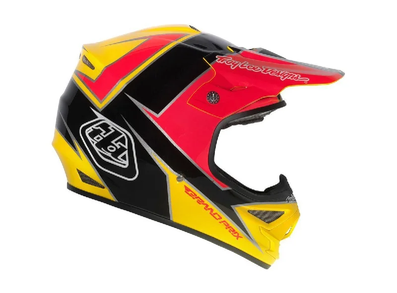 Bicycle helmet posture aid-Troy Lee Designs Air Delta Full Face Helmet - Stinger Yellow-Pink