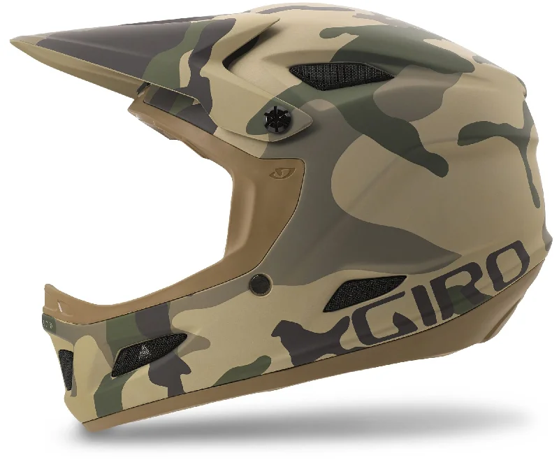 Bicycle helmet titanium frame-Giro Cipher Full Face Helmet - Green Camo