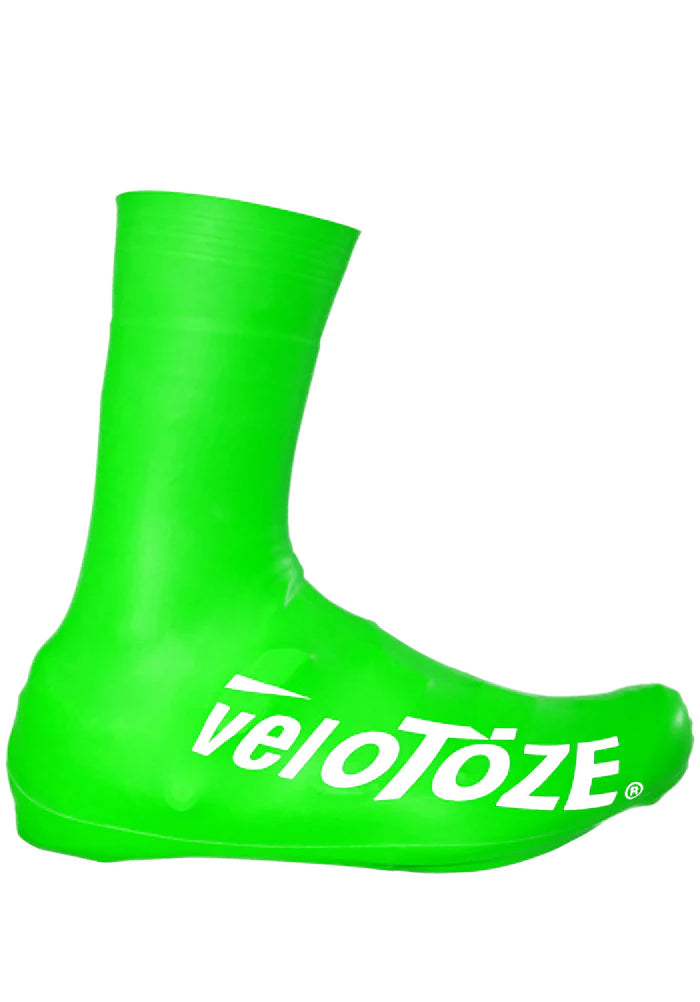 cycling clothing for work commutes-VeloToze Tall Shoe Covers - Road 2.0 - Viz-Green