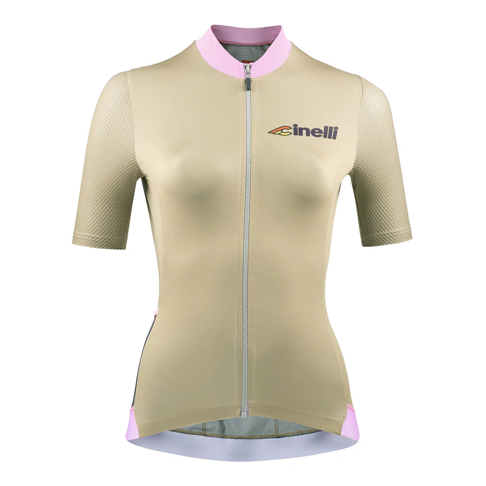 cycling clothing with flexible design-Maglia donna Cinelli Tempo - Verde