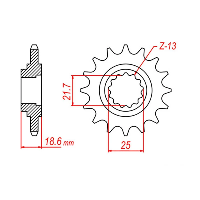 MTX 1538 Steel Front Sprocket #520 (15T) (10-538-15)