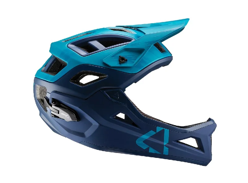 Bicycle helmet anti-glare-Leatt DBX 3.0 Enduro V19.1 Full Face Helmet - Ink Blue