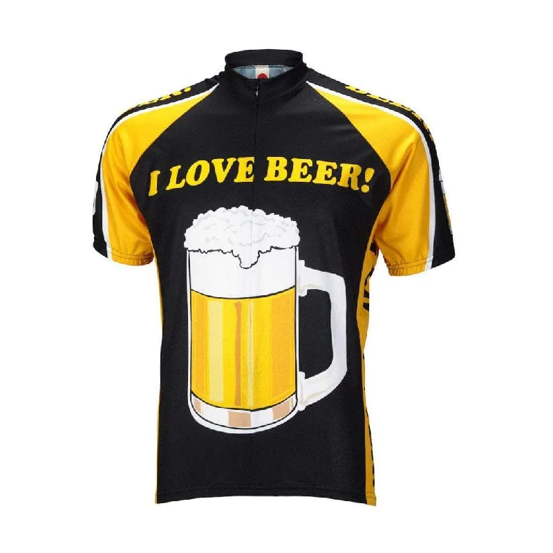 cycling clothing for quick changes-Men's I Love Beer Road Bike Jersey