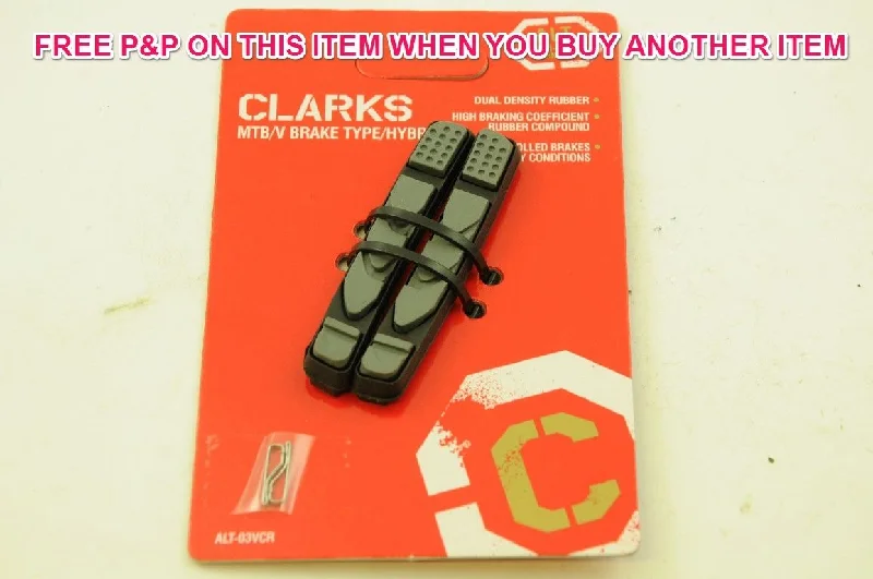 cycling clothing for safety-CLARKS ANTI-LOCK V 72mm BRAKE PADS FOR CARTRIDGE BRAKE SHOES ALT-03 VCR BOGOF