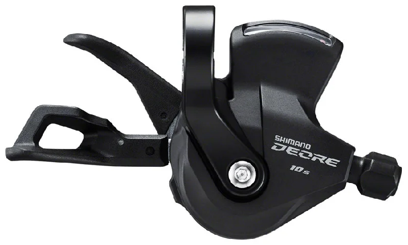 Mountain bike tire lever-Shimano Deore SL-M4100-R Right Shift Lever - 10-Speed RapidFire Plus Optical Gear Display BLK