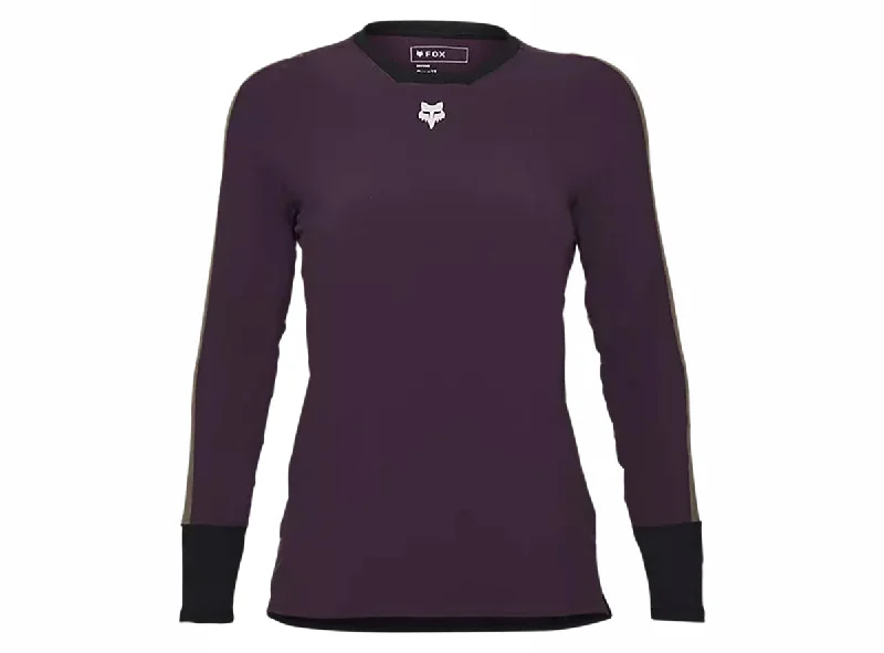 cycling clothing with quick-dry tech-Fox Racing Defend Thermal Long Sleeve MTB Jersey - Womens - Dark Purple