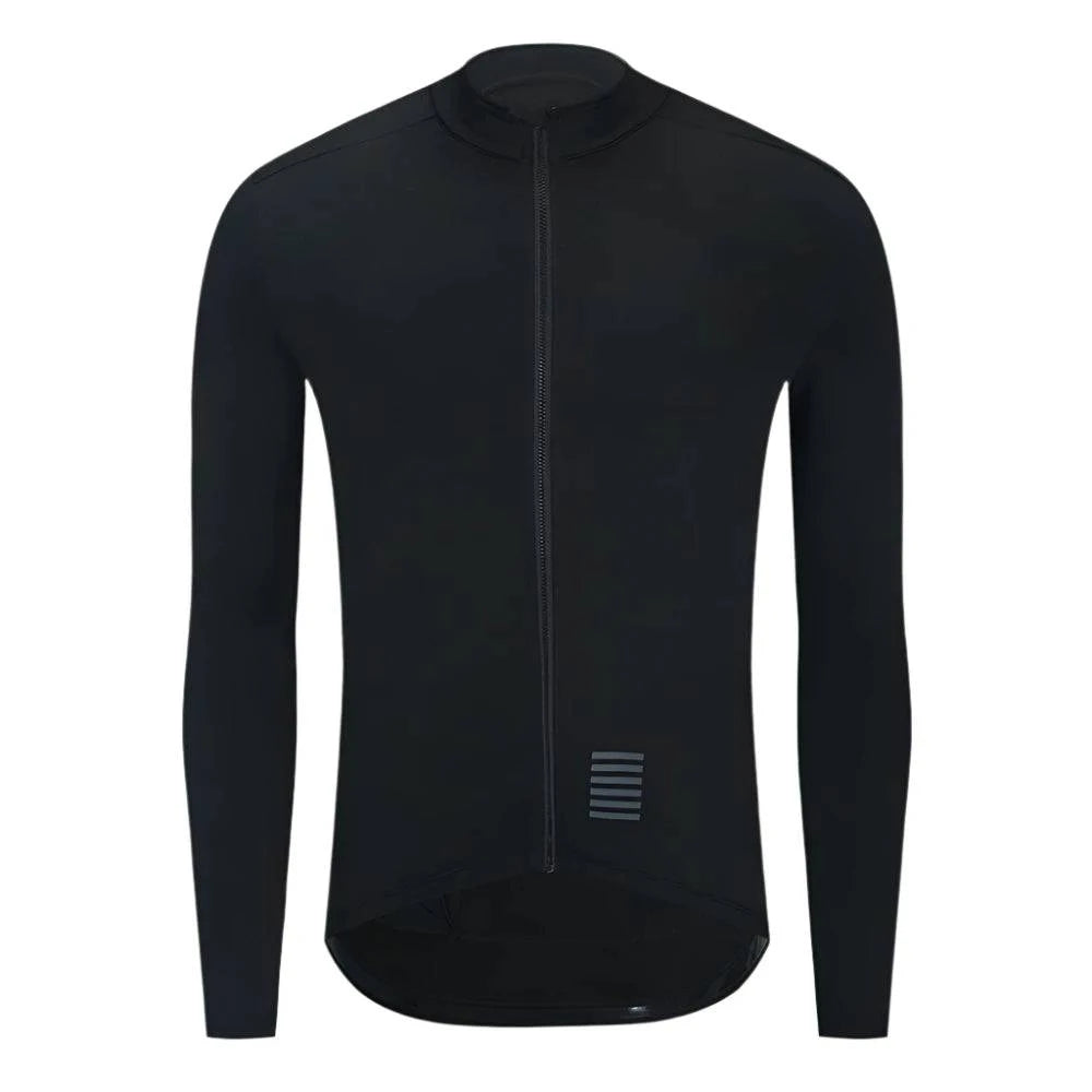 cycling clothing for evening rides-Winter Cycling Jersey Men Thermal Fleece Bicycle Jacket Long Sleeve Road Bike MTB Warm Cycling Clothing