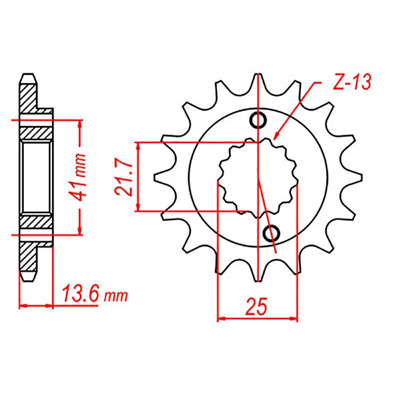 MTX 1307 Steel Front Sprocket #520 (14T) (10-MBN-14)