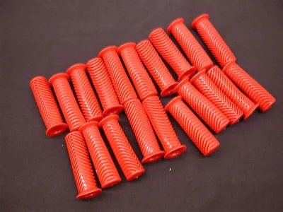 vintage bicycle grips-WHOLESALE JOB LOT 10 PAIR RED HANDLEBAR GRIPS PLASTIC