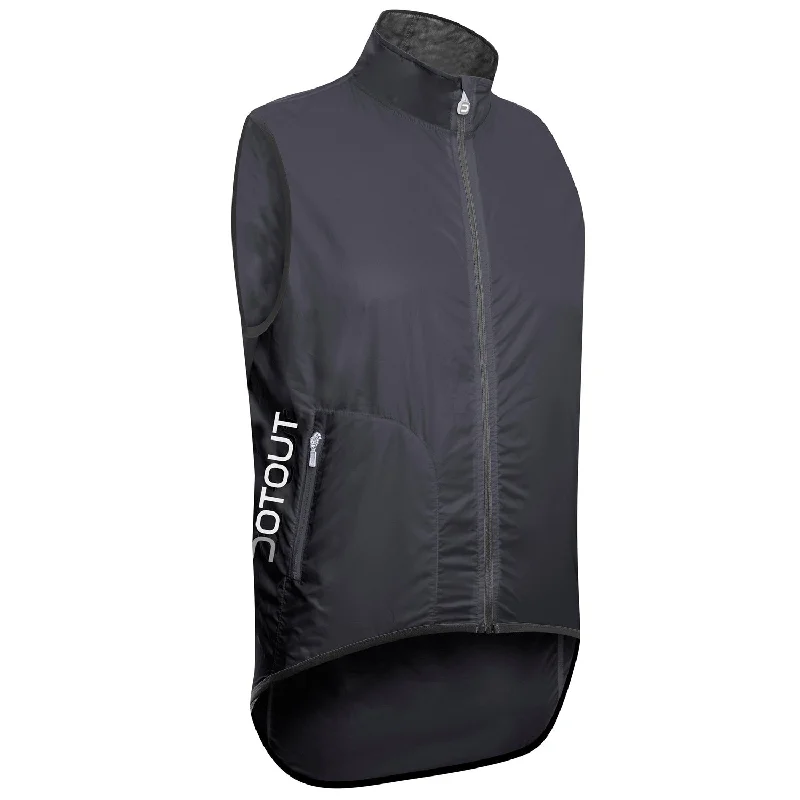 cycling clothing with cooling vents-Gilet Dotout Tempo - Grigio