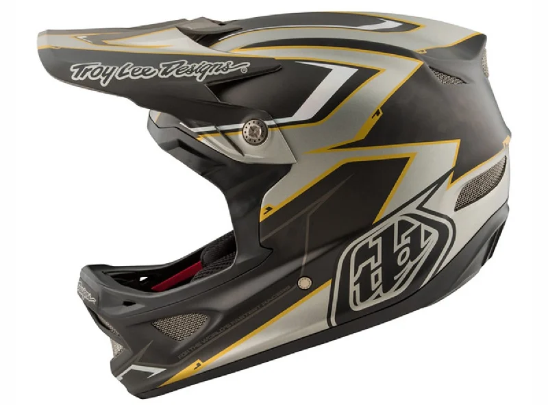 Bicycle helmet with weather updates-Troy Lee Designs D3 Carbon MIPS Full Face Helmet - Cadence Gray