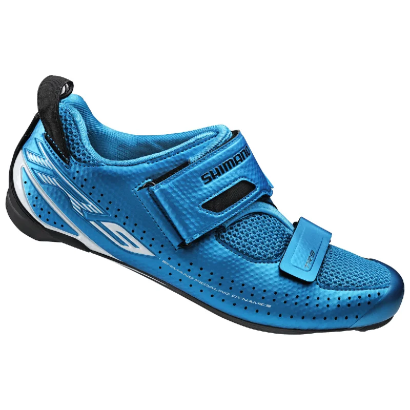 cycling clothing with heat lock-Shimano SH-TR9 Shoe Blue 49