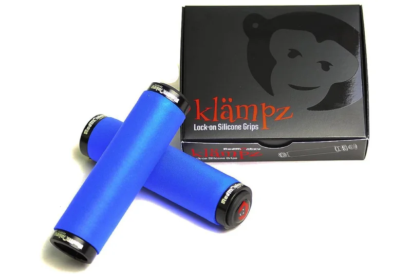 flexible bicycle grips-RedMonkey Klampz Lock On Grips Blu/Blk