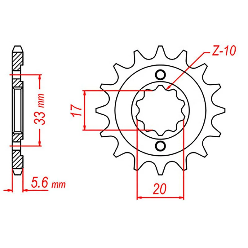 MTX 430 Steel Front Sprocket #520 (14T) (10-113-14)