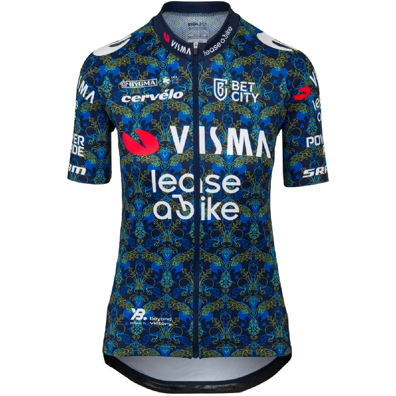 cycling clothing with custom straps-Maglia donna Agu Team Visma Lease a bike 2024 The Renaissance - Tdf