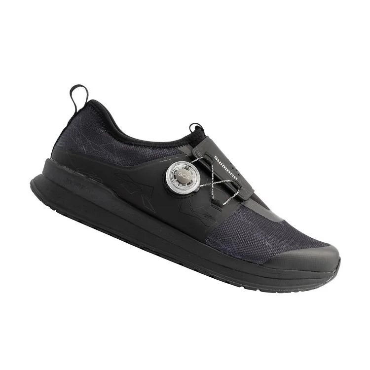 cycling clothing with elastic bands-Shimano IC300 Indoor SPD Cycling/Fitness Shoe - Womens - Black