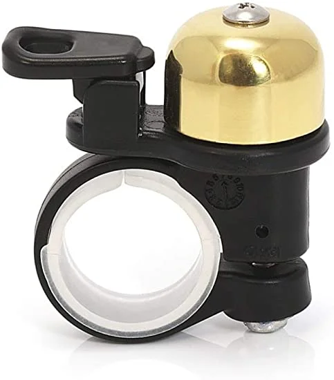 Gold Brass Crisp Mini Handlebar Mount Small Bell -Live 4 bikes