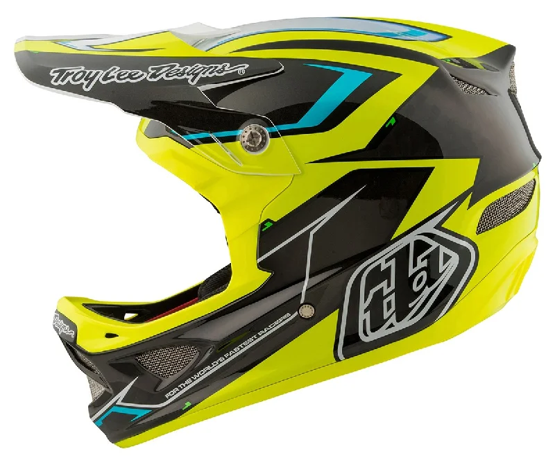 Bicycle helmet mountain biking-Troy Lee Designs D3 Composite Full Face Helmet - Cadence - Black-Yellow