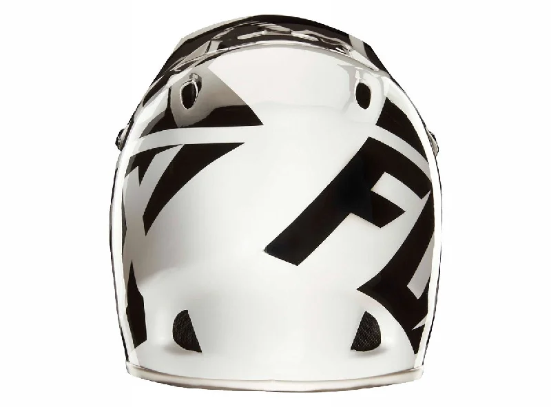 Bicycle helmet clear vision-Fox Racing Rampage Race Full Face Helmet - White-Black