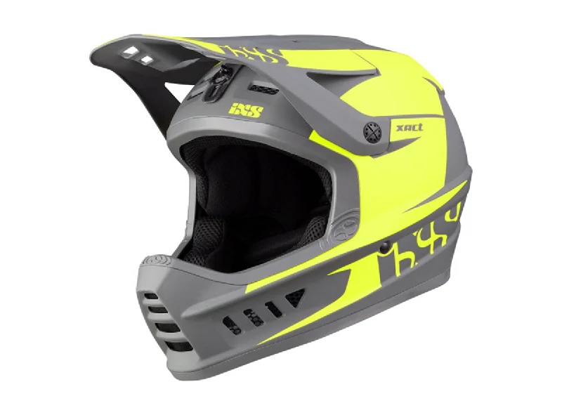 Bicycle helmet MIPS technology-iXS Xact Evo Full Face Helmet - Lime-Graphite