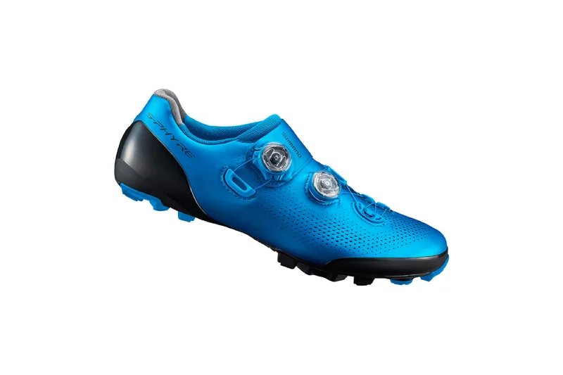 cycling clothing with bold graphics-Shimano SH-XC901 S-Phyre Off Road Shoe Blue 44