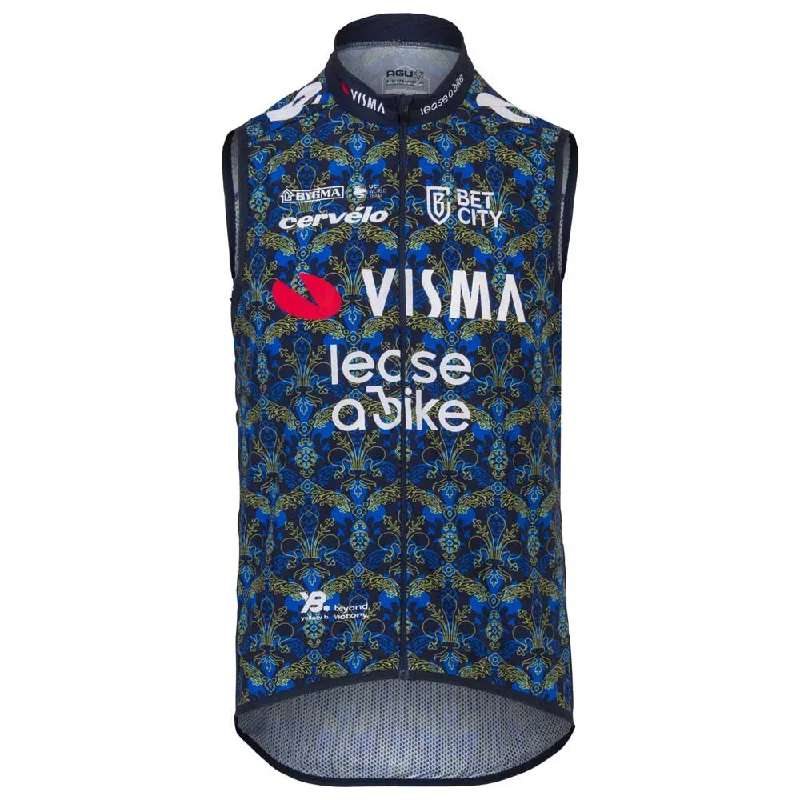 cycling clothing for early mornings-Gilet Agu Wind Team Visma Lease a bike 2024 The Renaissance - Tdf