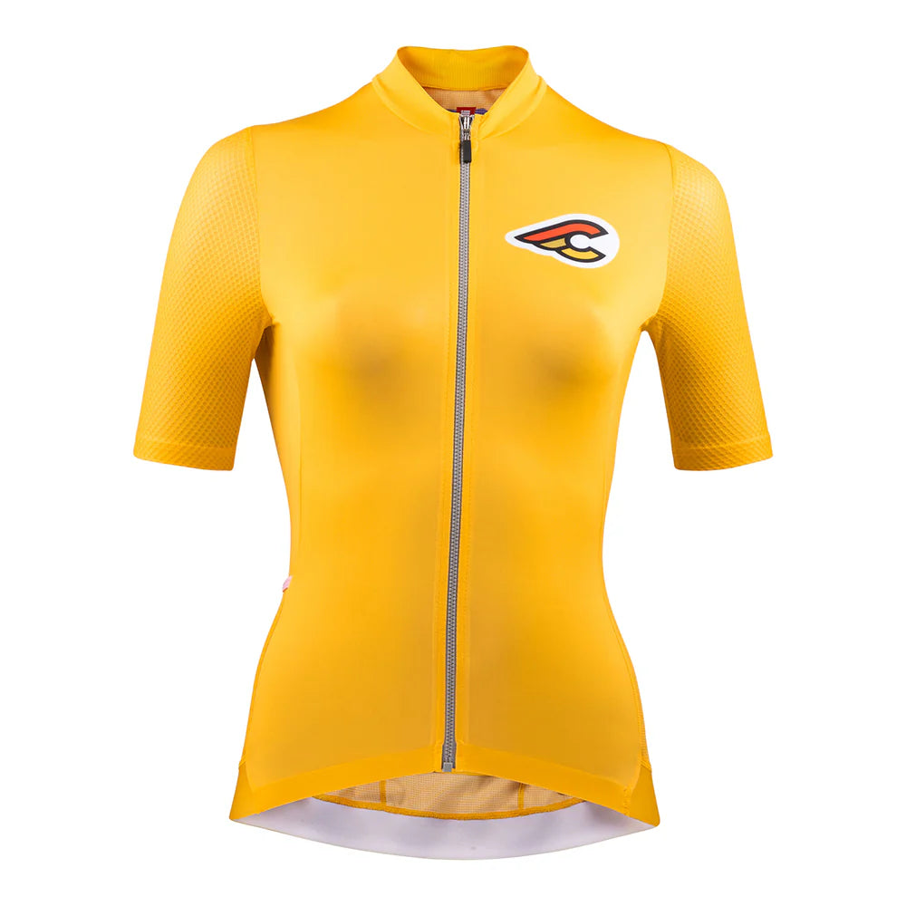 cycling clothing for summer biking-Maglia donna Cinelli Tempo - Giallo