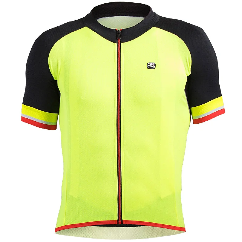 cycling clothing with half zip-Maglia Giordana Silverline - Giallo nero