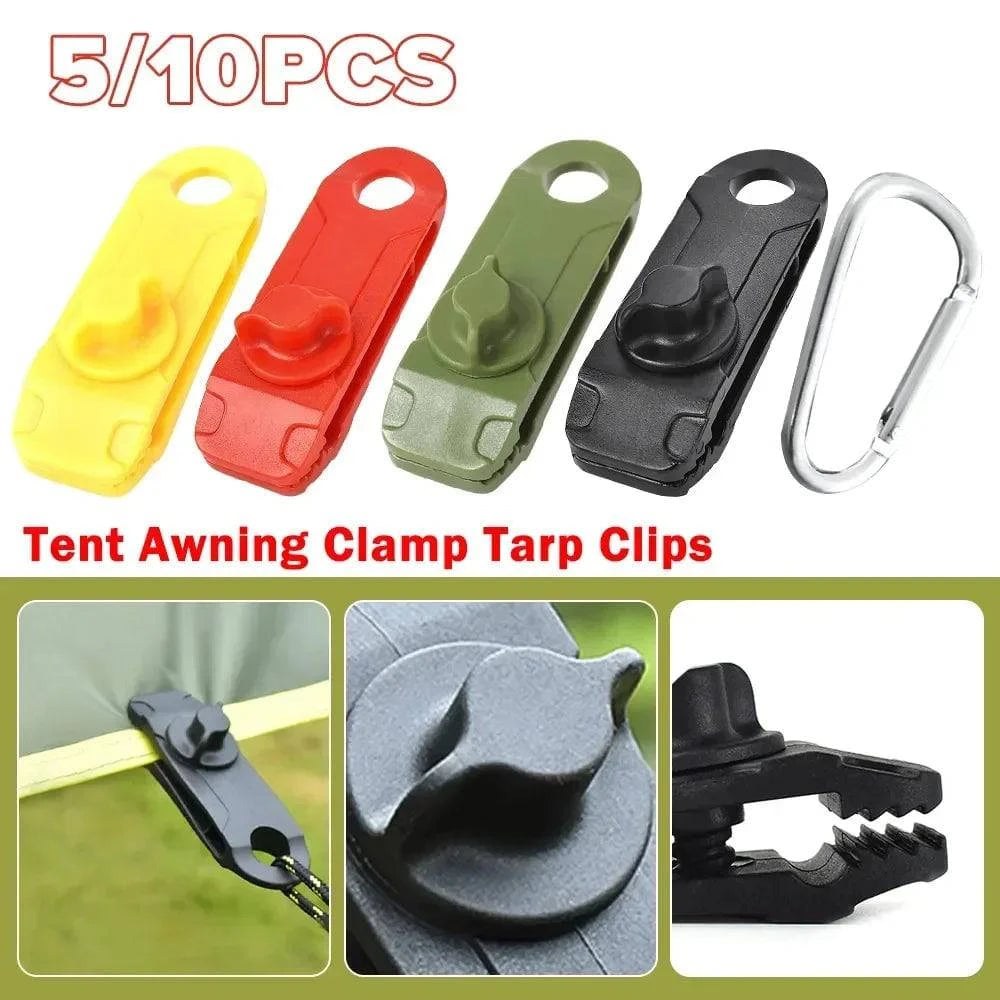 durable beginner bicycle grips-10PC Awning Clamp Tarp Clips Heavy Duty Lock Grip Tent Fasteners Clips Pool Awning Bungee Cord Car Tighten for Outdoor Camping