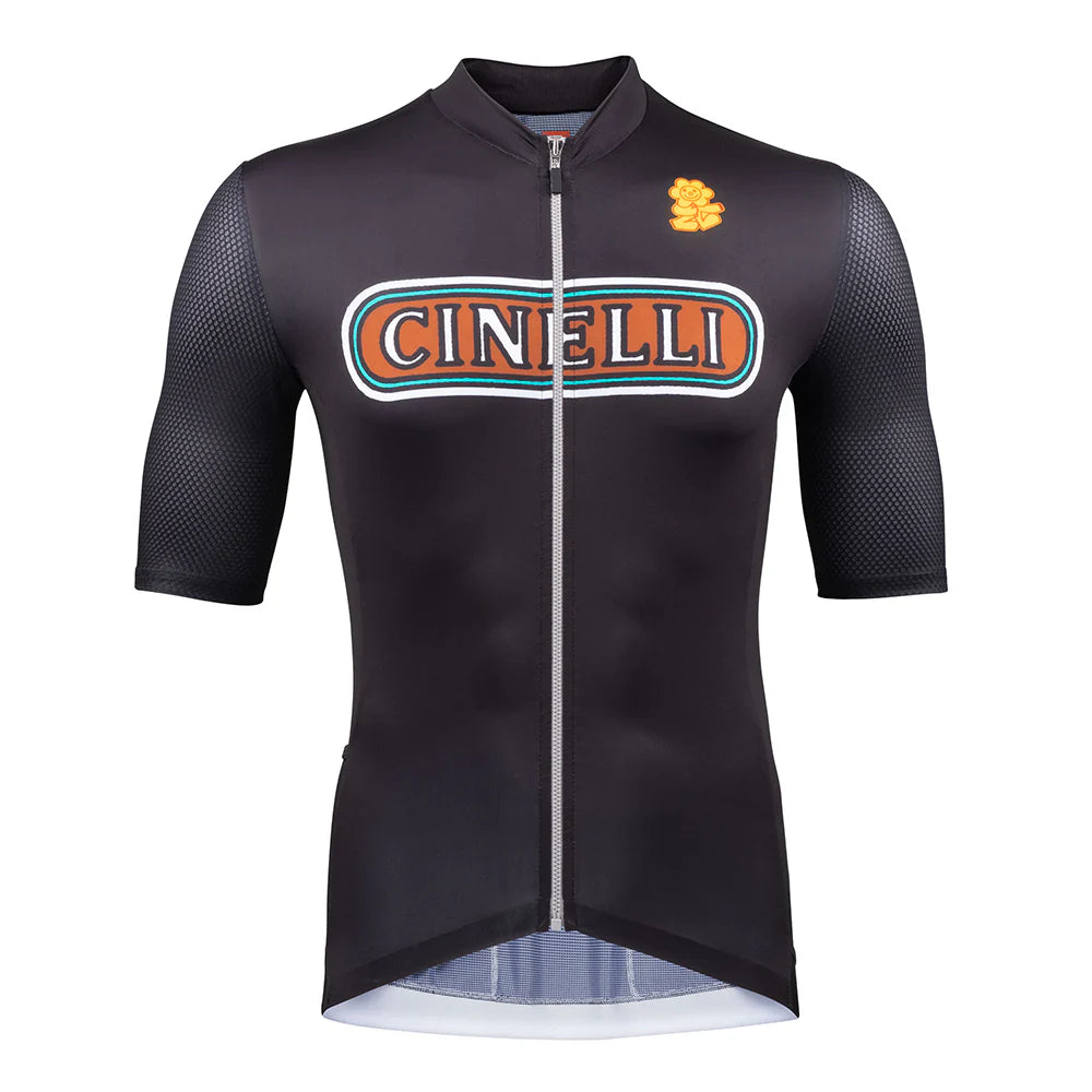 cycling clothing for light packing-Maglia Cinelli Tempo Mesh Miano - Nero