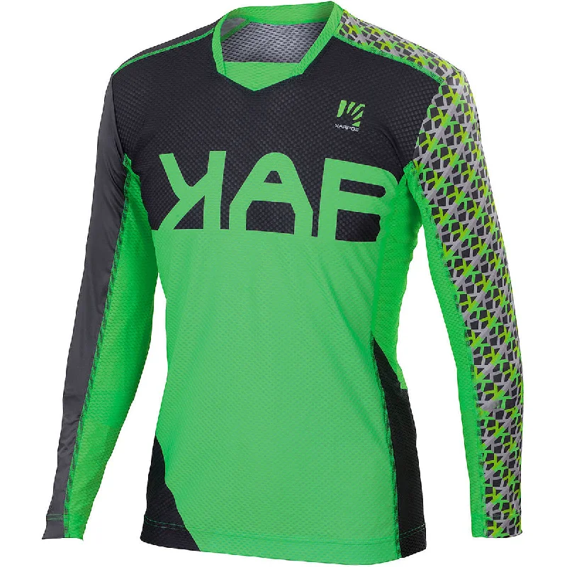 cycling clothing with bright patterns-Maglia maniche lunghe Karpos Jump - Verde