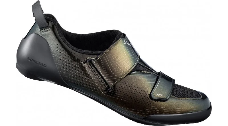 cycling clothing for sprinters-Shimano TR9 Elite Triathlon Shoe - Black Pearl