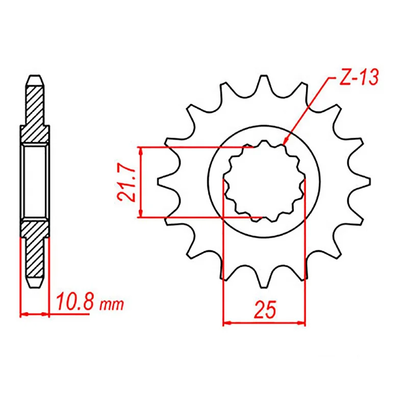 MTX 1586 Steel Front Sprocket #525 (16T) (10-4AS-16)