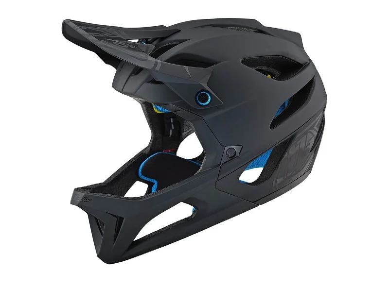 Bicycle helmet pre-owned-Troy Lee Designs Stage MIPS Full Face Helmet - Stealth - Black - 2019