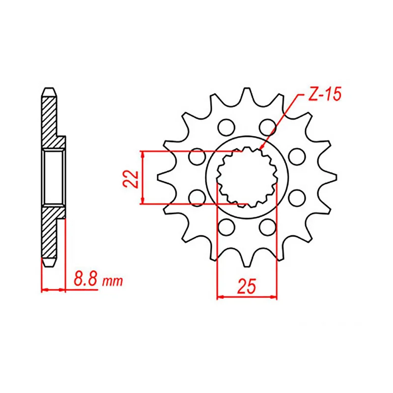 MTX 1901 Steel Front Sprocket #520 (13T) (10-KT1-13)