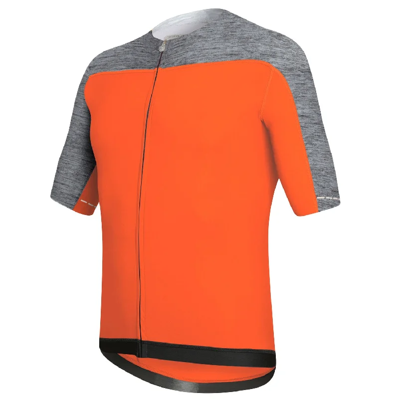 cycling clothing with tight grip-Maglia DotOut Skin - Arancio