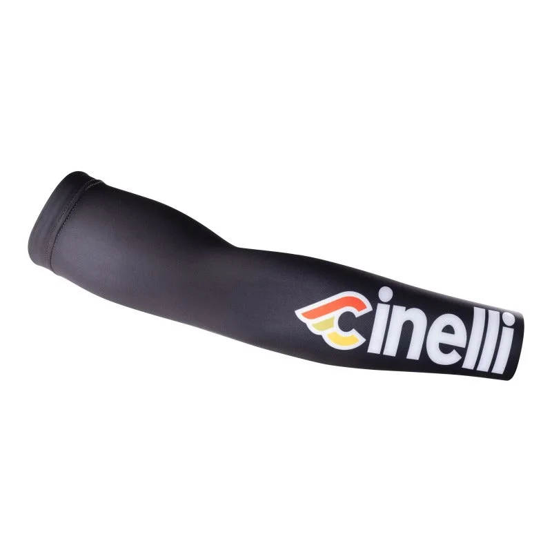 cycling clothing with reflective logos-Manicotti Cinelli Tempo - Nero