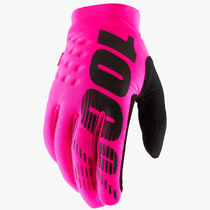 cycling clothing with snug fit-Guanti 100% Brisker - Rosa