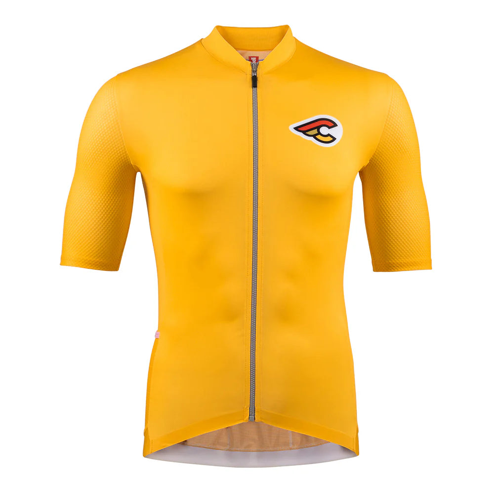 cycling clothing with narrow fit-Maglia Cinelli Tempo Mesh - Giallo