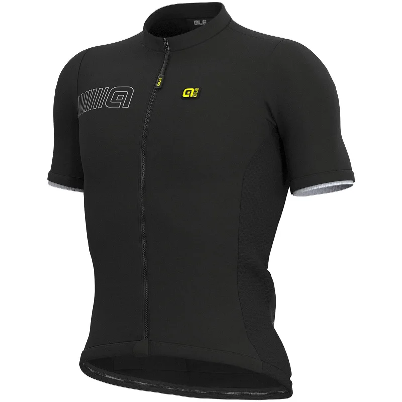 winter cycling clothing layers-Maglia Ale Solid Color Block - Nero