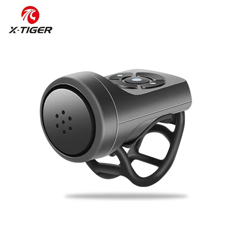 X-TIGER Bicycle Bell Horn USB Chargeable Electric Horn 4 Modes Motorcycle Bike Horn Mountain Road Cycling Anti-theft Alarm Horn