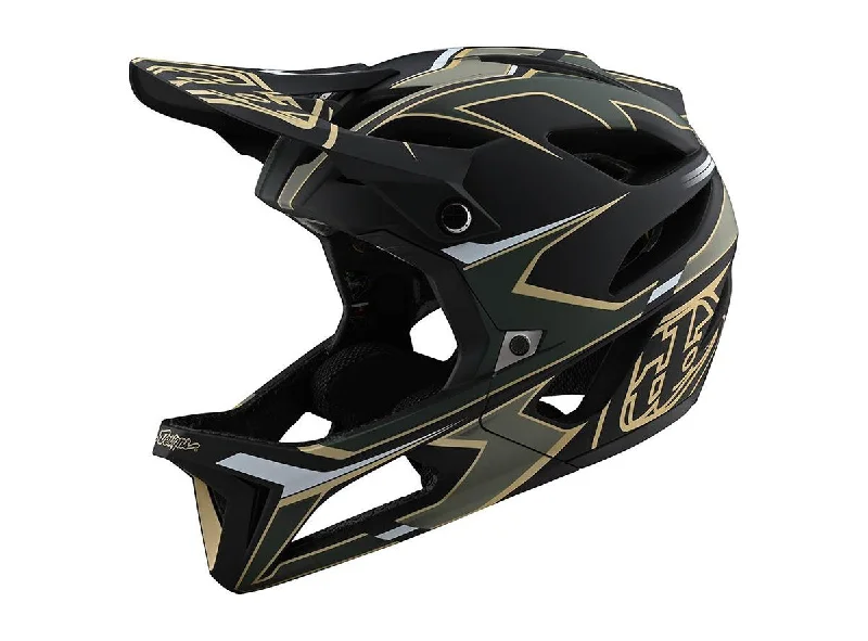 Bicycle helmet suburban-Troy Lee Designs Stage Full Face Helmet - Ropo - Green-Gold - 2020