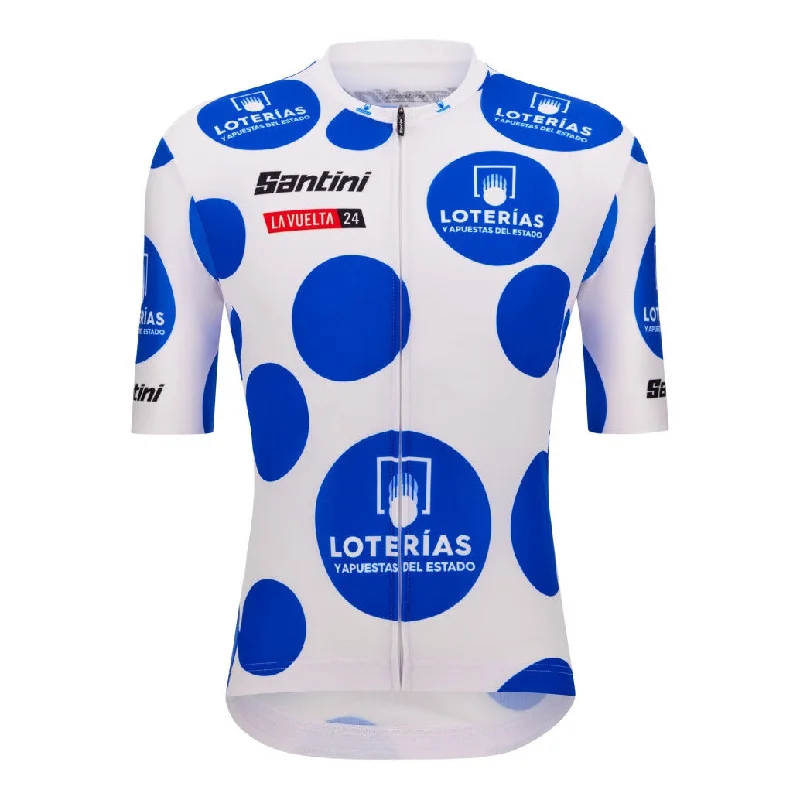 cycling clothing for fast riders-Maglia Santini Pois Vuelta Espana 2024