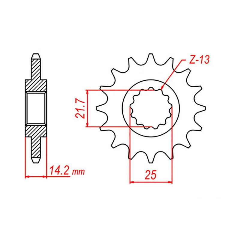 MTX 1531 Steel Front Sprocket #525 (15T) (10-254-15)